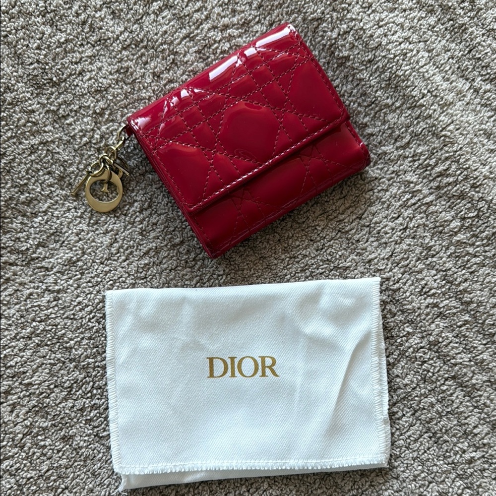 Dior Mini Lady Dior Gardenia Wallet